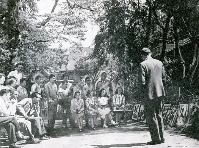 1948 painting critique in garden