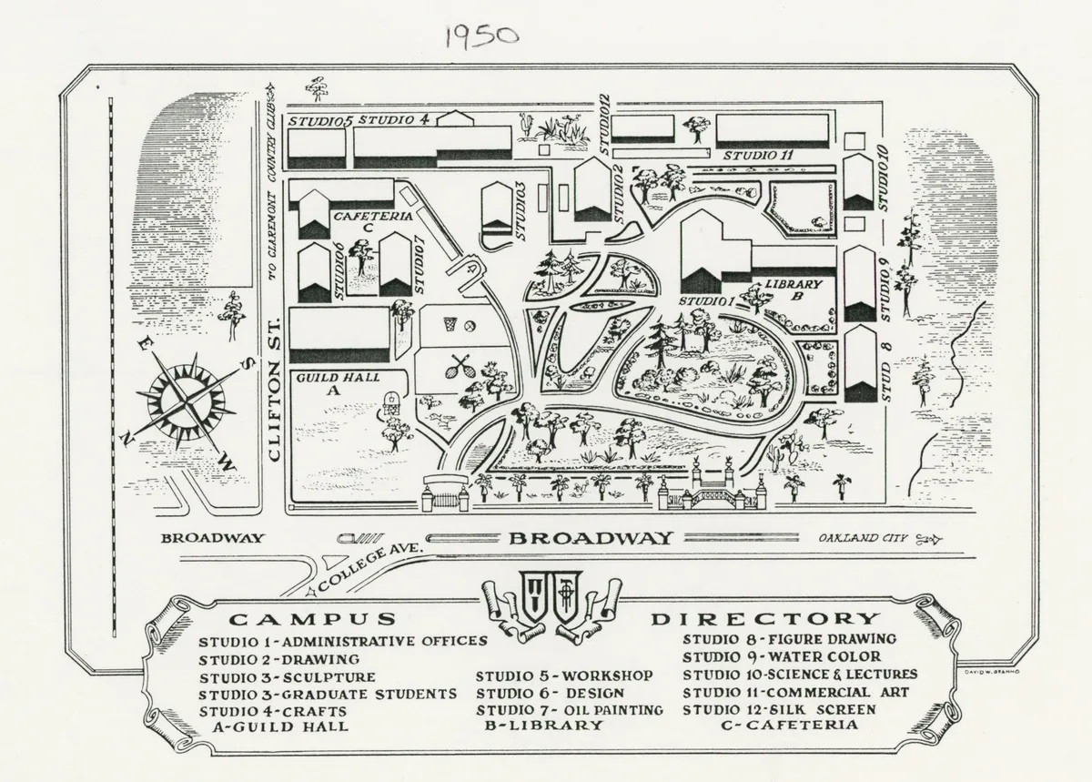Campus map, 1950
